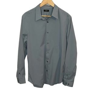 Men’s Theory Teal Button Down Shirt Size XL RN 98406
